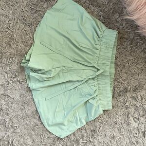 Girls 10-12 preppy green butterfly shorts